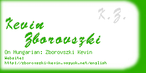 kevin zborovszki business card